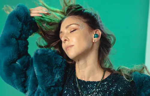 Słuchawki dokanałowe JLAB Go Pop ANC Zielono-przezroczysty