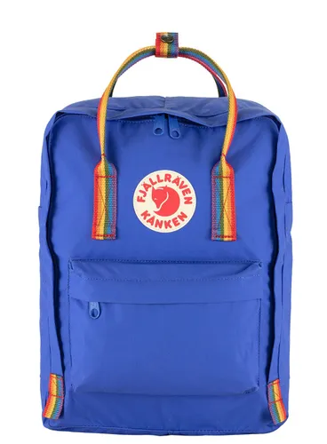 Fjallraven Kanken Gökkuşağı Sırt çantası-kobalt mavisi / gökkuşağı deseni