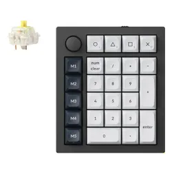 Klawiatura KEYCHRON Q0 Max Wireless Number Pad Switch Gateron Jupiter Banana Czarno-biały