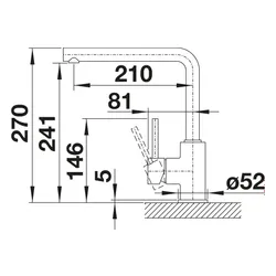 Bateria BLANCO Mila 526657 Czarny mat