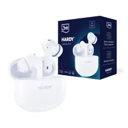 Słuchawki bezprzewodowe 3mk HARDY LifePods Pro ANC Dokanałowe Bluetooth 5.3 Biały