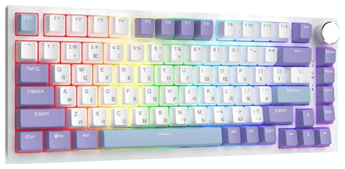 Klawiatura mechaniczna przewodowa Ajazz AK820 Sea Salt Switch biała