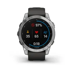 Smartwatch Garmin Fenix 7 srebrny z grafitowym paskiem (010-02540-01)