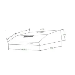 Okap Akpo WK-9 K glass 60 Czarny