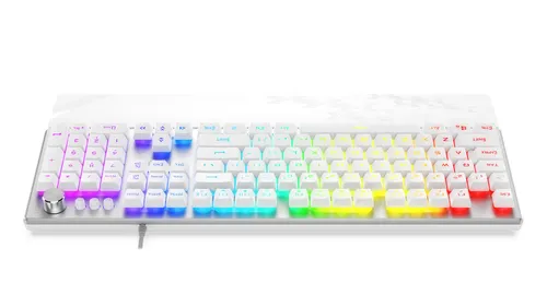 Klawiatura membranowa Krux Frost Silver-White RGB Biały