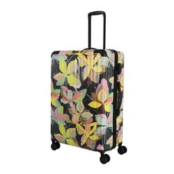 Большой жесткий чемодан Travelite Cruise Trolley L Print - yellow orchid