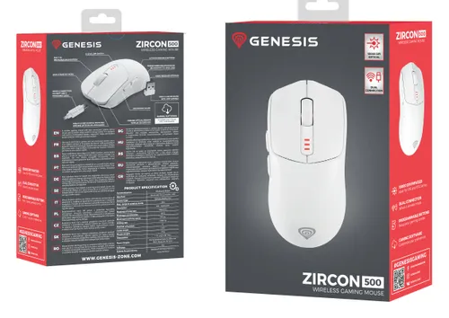 Myszka gamingowa Genesis Zircon 500 Wireless Biały