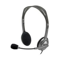 Słuchawki przewodowe z mikrofonem Logitech Stereo Headset H111 Nauszne Szary