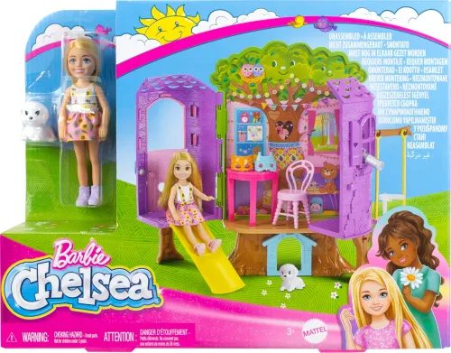 Lalka Barbie Chelsea Domek na drzewie HPL70