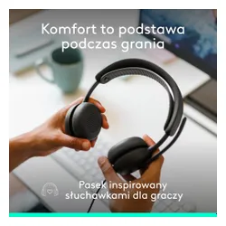 Słuchawki LOGITECH Zone Wired 2 Przewodowe, Nauszne, ANC Grafitowy