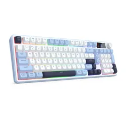 Klawiatura membranowa Redragon Aria K527WBL-PRO Biało-Niebieski