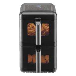Air Fryer Frytkownica beztłuszczowa SENCOR SFR 1250BK 11.6l z podwójnym koszem, 10 automatycznymi programami i okienkiem do obserwacji postępów