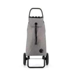 Coș De Cumpărături 2 Large Wheels Folding Rolser I-Max Tweed-Grey
