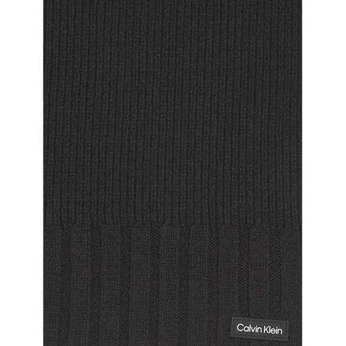 Calvin Klein ridicat coaste tricot eșarfă K50k511006 CK Negru BAX