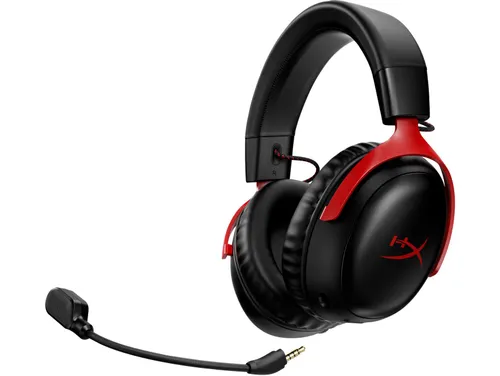 Słuchawki bezprzewodowe z mikrofonem HyperX Cloud III Wireless Nauszne Czarno-czerwony