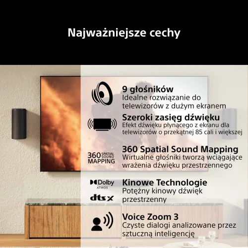 Soundbar Sony BRAVIA Theatre Trio HT-A8. 3.0.2 405W Wi-Fi Bluetooth AirPlay Dolby Atmos
