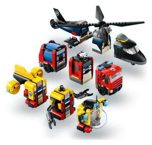 LEGO City 60462 Zestaw z helikopterem, wozem strażackim i łodzią podwodną