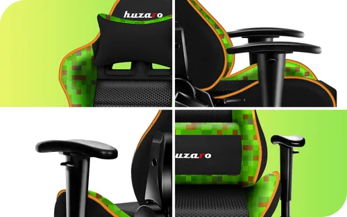 Fotel HUZARO Ranger 6.0 Pixel Mesh Czarno-zielony