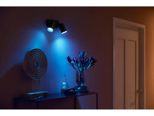 Oświetlenie punktowe Philips Hue White and Color Ambiance Podwójne Fugato Czarny