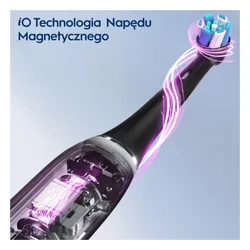 Szczoteczka magnetyczna ORAL-B iO White Clean Czarny (końcówka wybielająca + pokrowiec)