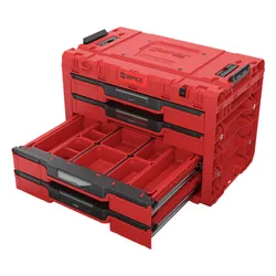 Skrzynka narzędziowa QBRICK System Prime Drawer 4 Toolbox Expert Red Ultra HD Custom