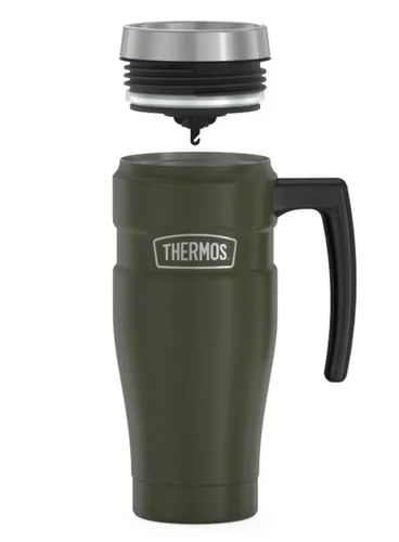 Podróżny kubek z uchwytem 470 ml Thermos Stainless King™ - army green