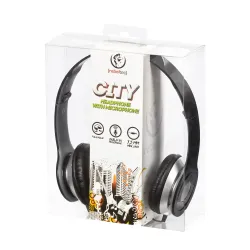 Słuchawki przewodowe Rebeltec City Black Nauszne Czarny