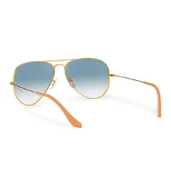 Солнцезащитные очки Ray-Ban Aviator Large Metal 0rb3025 001/3F Gold / Light Blue Gradient - размер (EU) 58