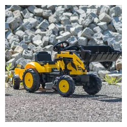 Falk Traktor Na Pedały Koparka Komatsu Z Przyczepą I Łyżką 2-5 Lat