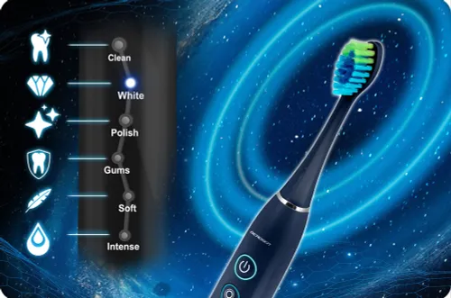Szczoteczka soniczna BERDSEN Galaxy Duo (2 sztuki) Czarny i Granatowy