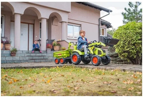 Traktor Na Pedały Dla Dzieci 3-6 Lat Do 50Kg Falk Claas Przyczepa Łyżka Spychacz