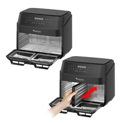 Air Fryer Frytkownica beztłuszczowa TURBOTRONIC TT-DAF7W Czarny z podwójnym koszem