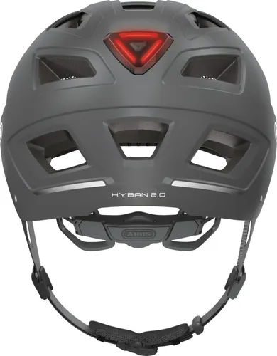 Kask rowerowy ABUS Hyban 2.0 Tytanowy Miejski z lampką (rozmiar XL)