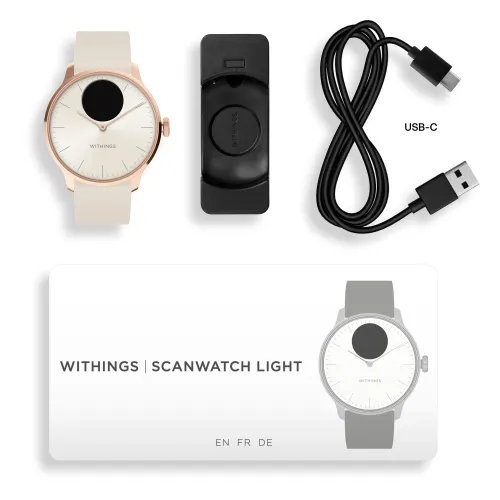 Smartwatch Withings ScanWatch Light 37 мм розовое золото