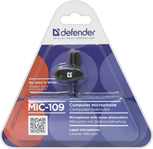 Mikrofon Defender MIC-109 Przewodowy Pojemnościowy Czarny