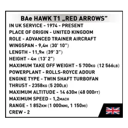 Конструктор COBI Armed Forces BAe Hawk T1 Red Arrows 389 шт.