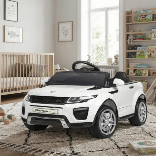 Samochód dla dziecka BAMBI RACER Land Rover Suv Jeep 1 osobowy Błyszczący Biały