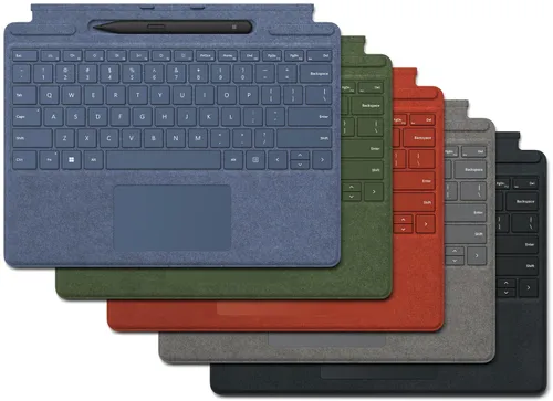 Klawiatura MICROSOFT Surface Pro Keyboard Czerwony Mak + Pióro Surface Slim Pen 2
