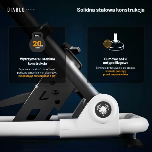 Stojak DIABLO CHAIRS X-Drive Mini Czarno-biały
