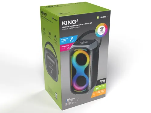 Power Audio Tracer King 2 BT TWS 50W Bluetooth Karaoke Czarny