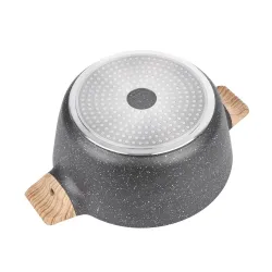 Garnek granitowy typu stone z pokrywką Konighoffer Fegato 6,2 l