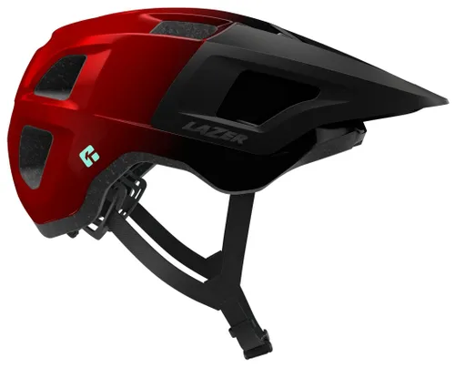 Kask rowerowy LAZER Lupo KinetiCore Czarno-czerwony MTB (rozmiar uniwersalny)