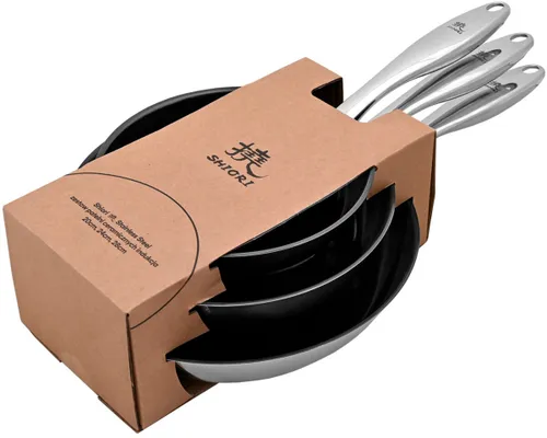 Zestaw patelni SHIORI Stainless Steel 304 (3 elementy)