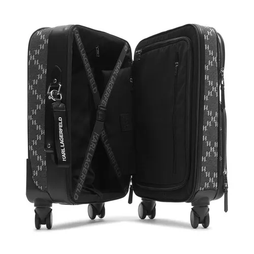 Малый тканевый чемодан KARL LAGERFELD K / Monogram Jkrd 2.0 Trolley 236w3024 Grey A250