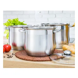 Garnki 6el zestaw dużych garnków 5,5/7/9l 7349