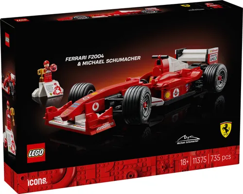 LEGO 11375 Icons Ferrari F2004 i Michael Schumacher