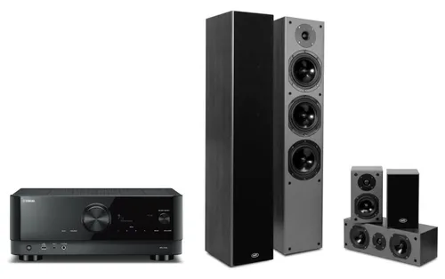 Yamaha MusicCast RX-V4A Cinema System Black, Prism Audio Falcon HT500 Black