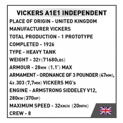 Конструктор COBI Vickers A1E1 Independent