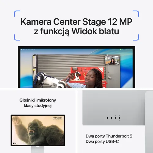 Monitor Apple Studio Display 2026 MFF14RC/A 27" 5K 60Hz Szkło nanostrukturalne Podstawka z regulacją pochylenia
