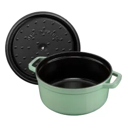 STAUB La Cocotte 6,7 l miętowy - garnek żeliwny z pokrywką